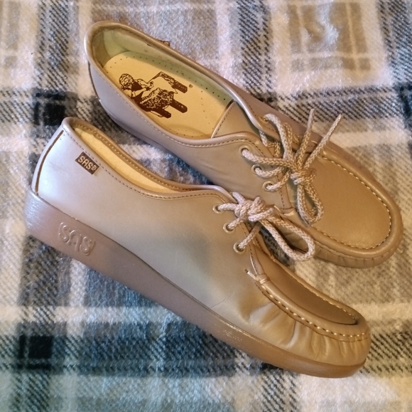 🆕SAS | Siesta Lace Up Leather Loafer Mocha Comfort Shoes Womens Size 9 Slim - Picture 6 of 13